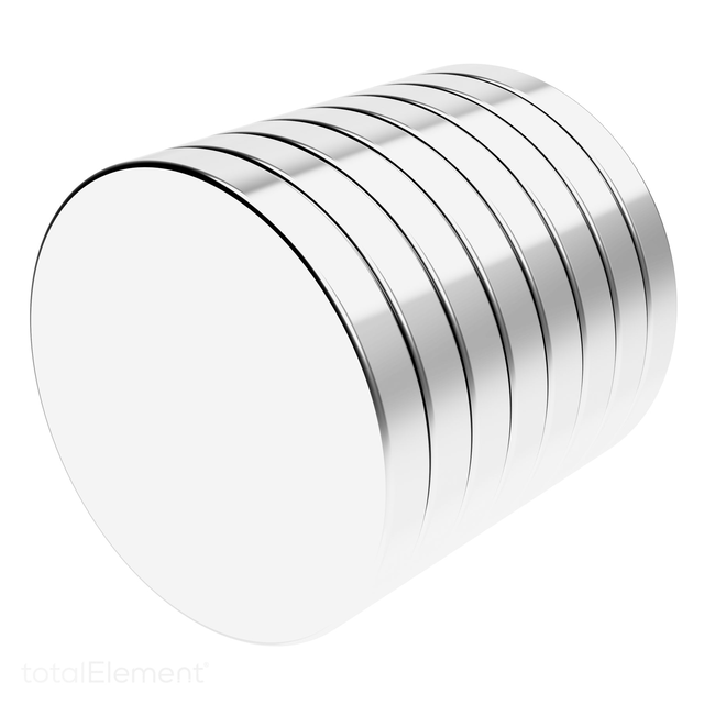 1 x 1/8 Inch Strong Neodymium Rare Earth Disc Magnets N52 (8 Pack)