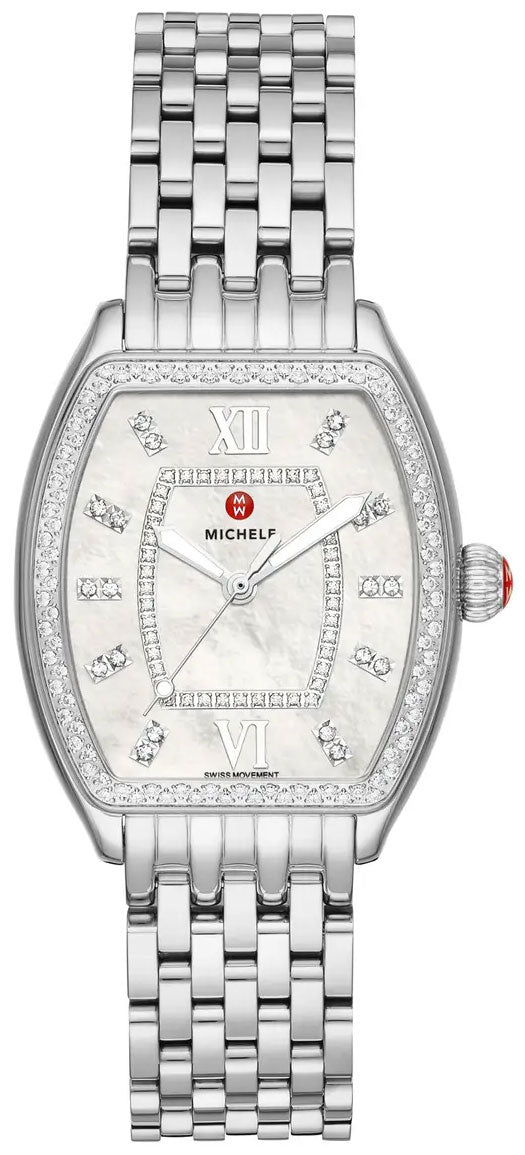 Michele Releve Stainless Steel Diamonds Mother-of-Pearl Dial Quartz Womens Watch MWW19B000001