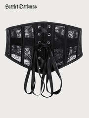 Women 12 Bones Lace-up Back Waist Cincher