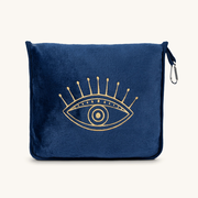 Energetic Balance Navy Pillow and Blanket Set