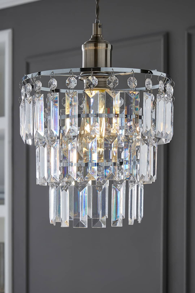 Kelsks Chandelier Style Droplet Easy Fit Ceiling Pendant Lamp Shade