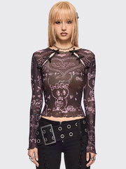 Minga x Esther Bunny Mesh Top