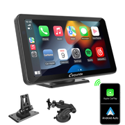 CARPURIDE W701 Car Stereo with Wireless Apple CarPlay&Android Auto, 7" IPS Touch Screen, Multimedia Bluetooth Navigation Dashboard Console with Mirror Link, Google, and Siri Assistant
