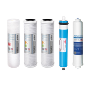 APEC RO Replacement Filters Complete Filter Set for ULTIMATE RO-90 and RO-PERM Models With 1/4"D Tubing (Stages 1-5)
