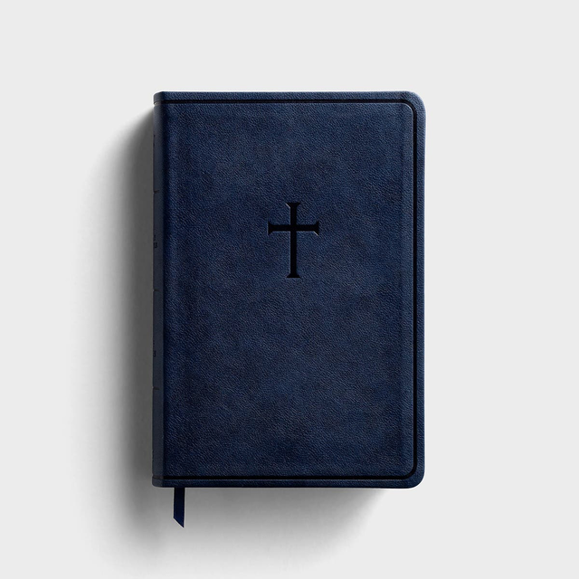 KJV Everyday Study Bible - Navy Cross LeatherTouch
