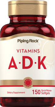 Vitamins A (1500 mcg) D (5000 IU) & K (800 mcg), 150 Quick Release Softgels
