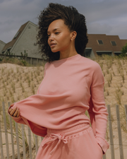 Oversized Sport Thermal - Dusty Rose with Monochrome Patch