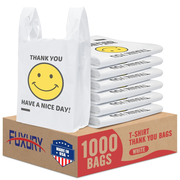 11.5x 6.5 x 21“  0.47mil Thank You Plastic Bags 1000 Count