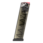 ETS 9mm, 140mm Competition Mag 22-Round Carbon Smoke Magazine for Glock Pistols