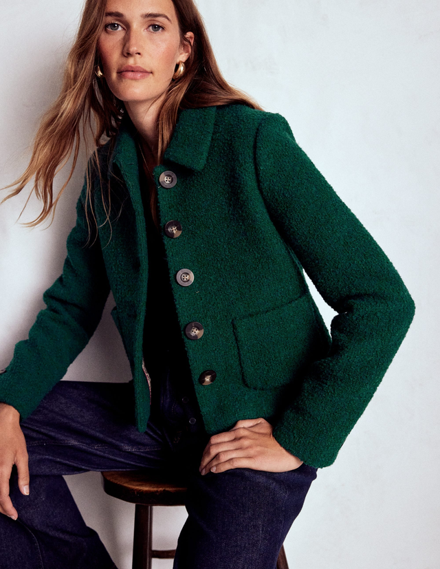 Knightsbridge Wool Jacket-Emerald Night