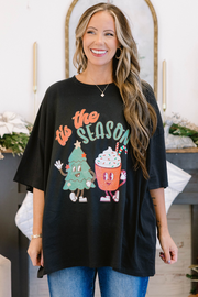 Season of Friends Boyfriend Tee, Black