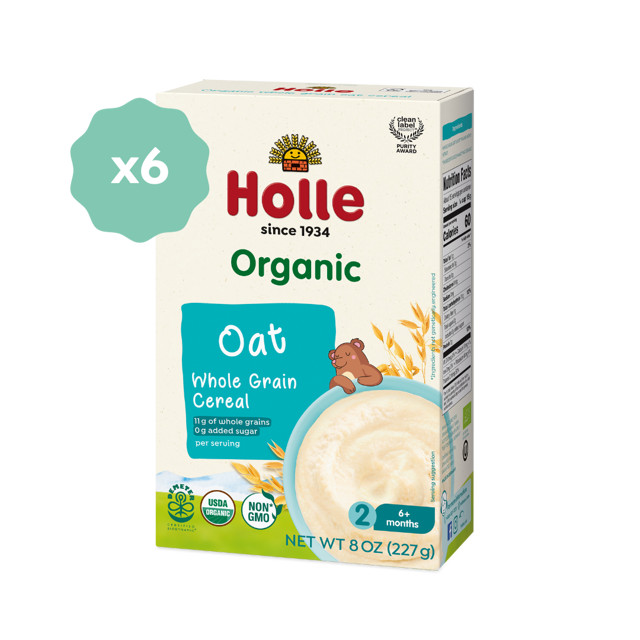 Holle Organic Whole Grain Oat Cereal - 6 Pack
