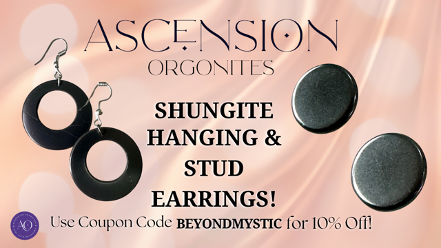 SHUNGITE EARRINGS! - EMF Protection - Hand Cut Genuine Natural Shungite Earring High Quality Black Lustrous Gemstone from Russia