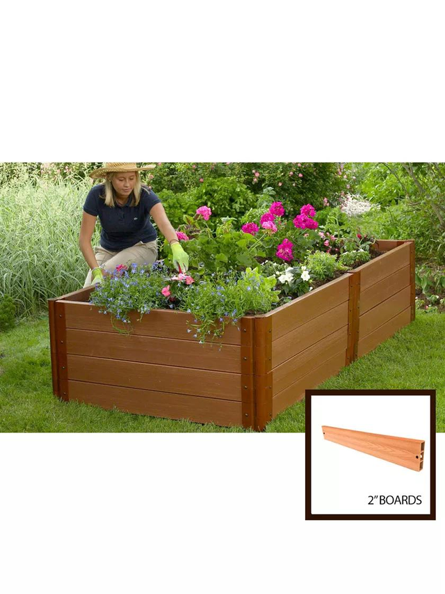 Classic Sienna Raised Garden Beds 22" High with 2" Boards