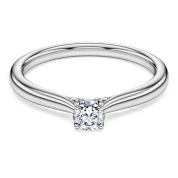 Eternity solitaire ring, Lab-grown diamonds 0.25 ct tw, Round shape, Sterling silver