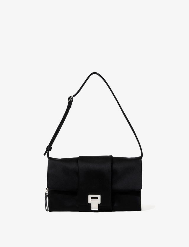 Flip Shoulder Bag in Satin