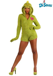 Women's Dr. Seuss Grinch Costume Romper