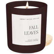 Fall Leaves Soy Candle - Brown Matte Jar - 15 oz