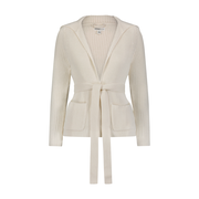 Cotton Cashmere Shaker Flyaway Cardigan with Pockets