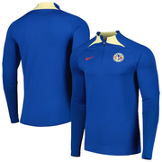 Club America Nike Strike Drill 2023/24 Performance Quarter-Zip Long Sleeve Top - Blue
