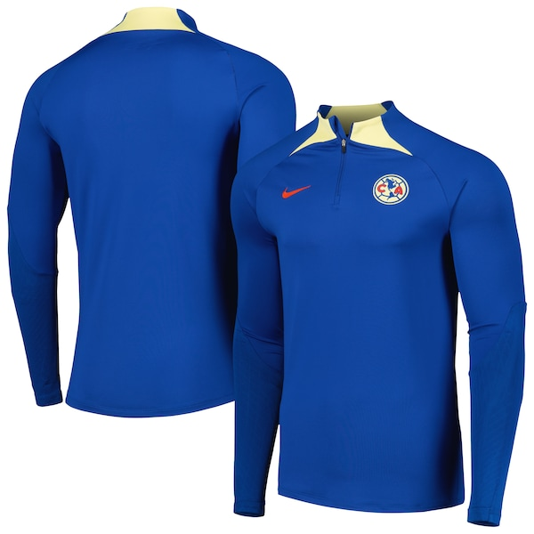 Club America Nike Strike Drill 2023/24 Performance Quarter-Zip Long Sleeve Top - Blue
