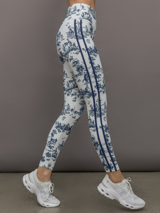 Toile High Rise Legging - Navy Toile