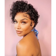 Dolago Short Pixie Cut Wigs For Black Women Brazilian 6 inch Bob Curly African American 13x1 Lace Frontal Human Hair High Quality Pixie Wigs Online Sale