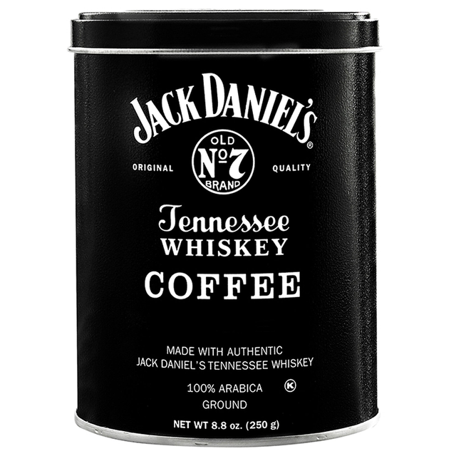 World of Coffee Jack Daniel's Tennessee Whiskey Coffee Can - Regular - Ground - 8.8 OZ 12 Pack