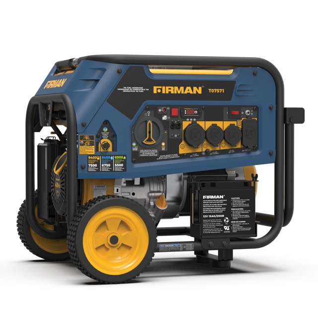 Refurbished Tri Fuel Portable Generator 7500W Electric Start 120/240V