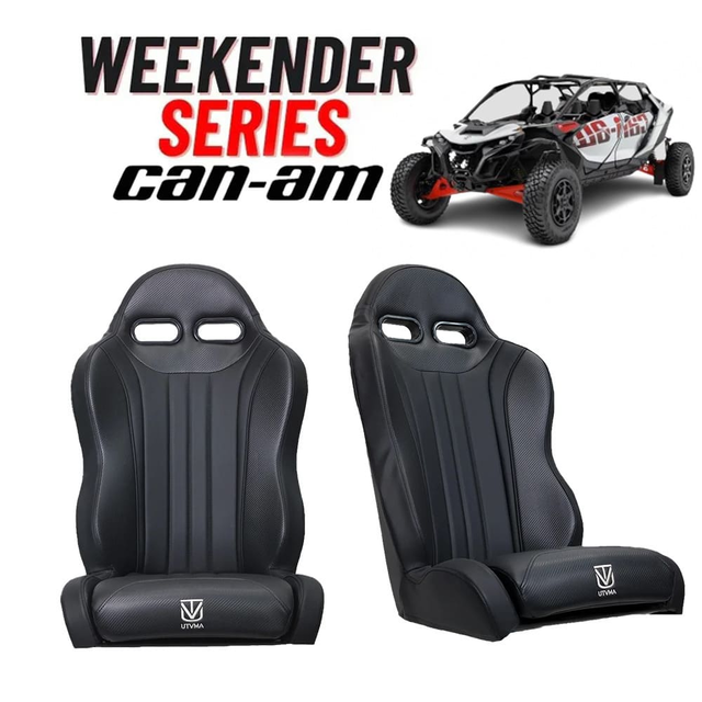 UTVMA '24-'25 Can-Am Maverick R 2/4 Seater Weekender Series Pair of Front Suspension Bucket Seats