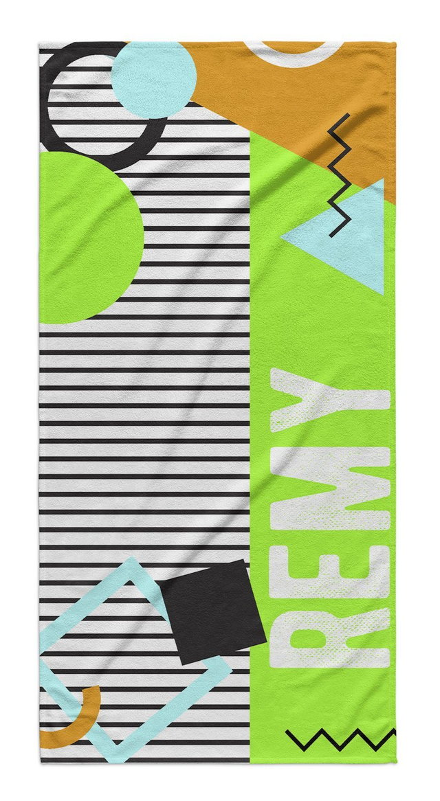 90'S GEOMETRIC PERSONALIZED PREMIUM TOWEL