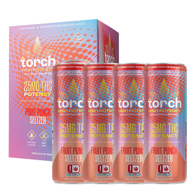 Fruit Punch High Potency 25mg D9 THC Seltzer