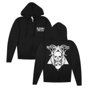 Skulls Black Zip Hood