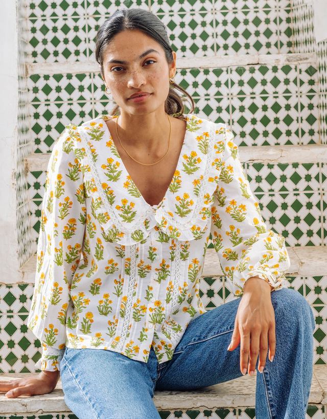 Buttercup Meadow Flora Blouse