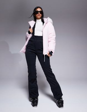 ASOS 4505 Ski soft shell water repellent kick flare ski pants in black