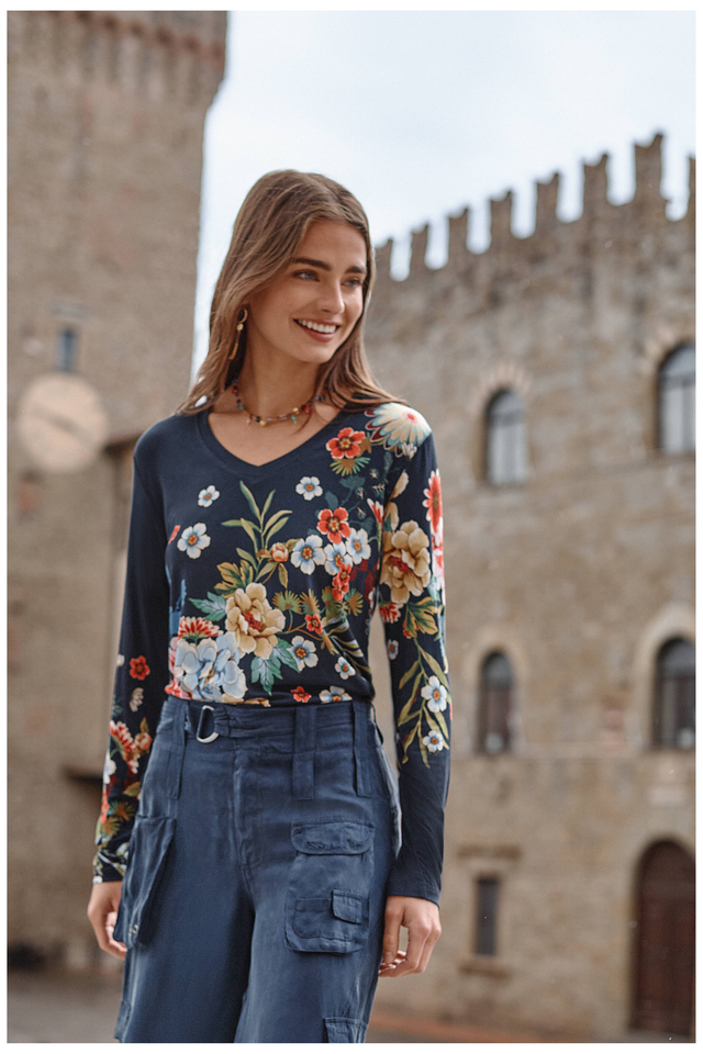 The Janie Favorite Long Sleeve V-Neck Tee