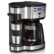 2-Way Coffee Maker, Single-Serve & 12 Cup Carafe, Stainless