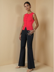 Tall Ponte Flare High Rise Pant