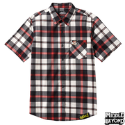 Street Fighter Ryu Plaid Short Sleeve Button-Up Shirt