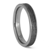 Thin Genuine Meteorite Wedding Band