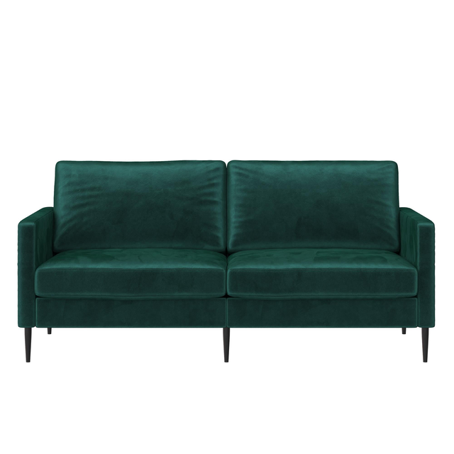 Ellie 3-Seater Velvet Sofa with Reversible Back Cushions