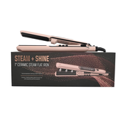 Steam + Shine 1 Ceramic Steam Flat Iron in Rose Gold