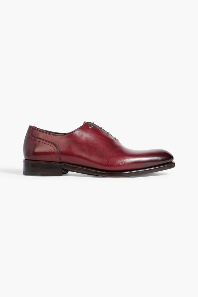 Barclay burnished leather Oxford shoes - claret - One Size
