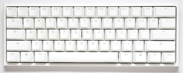 Ducky One 2 Mini Pro Pure White RGB LED 60% Double Shot PBT Mechanical Keyboard