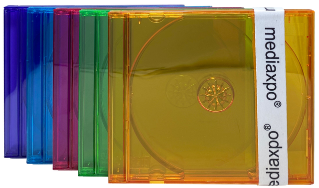 STANDARD Assorted Clear Color CD Jewel Case