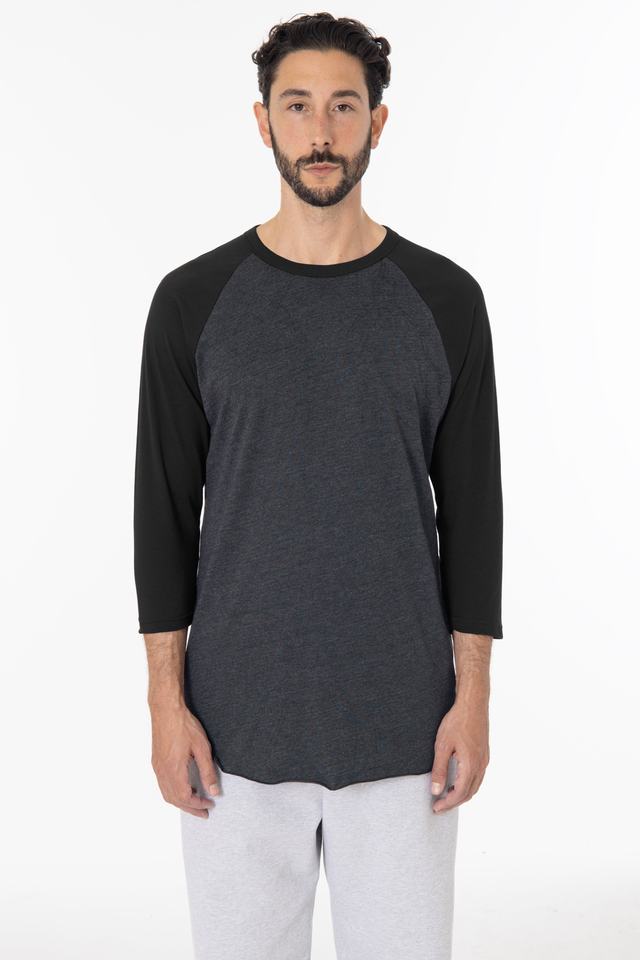 FF53 - 3/4 Sleeve Poly Cotton Raglan