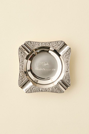 Ornate Etched Brass Ashtray