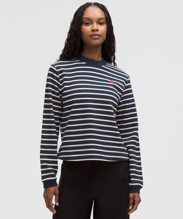 Cotton French Terry Crewneck Pullover
