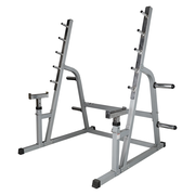 Squat - Bench Press Combo Rack w/ Plate Storage