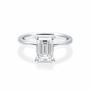 2 ct. Emerald Diamond Solitaire Ring in 14k White Gold